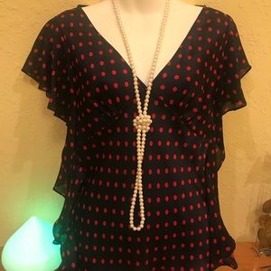 Ralph Lauren polka dot silk blouse